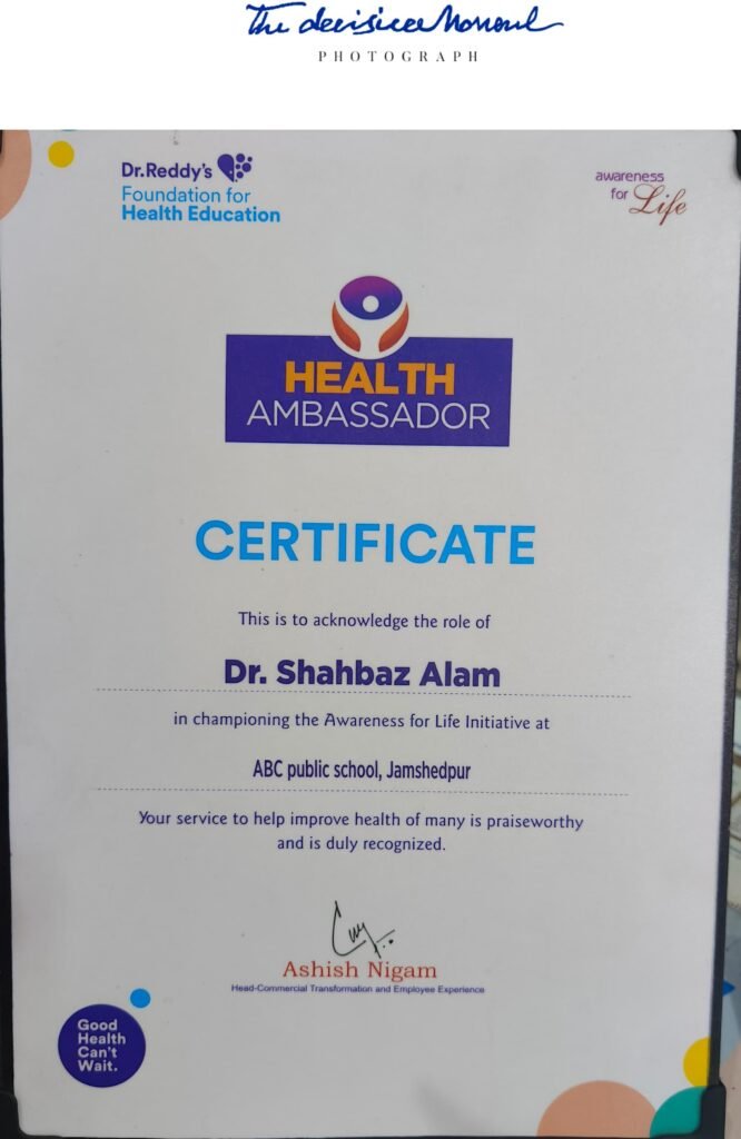Professional achievement related to Dr Shahbaz Alam